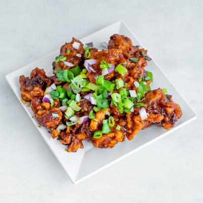 Fried golden cauliflower florets