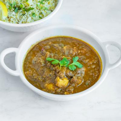 Boneless chicken cooked with chettinad masala